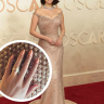 Selena Gomez's Peach Champagne Nail Design