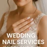 Bride with soft pink wedding nails in Orlando FL
