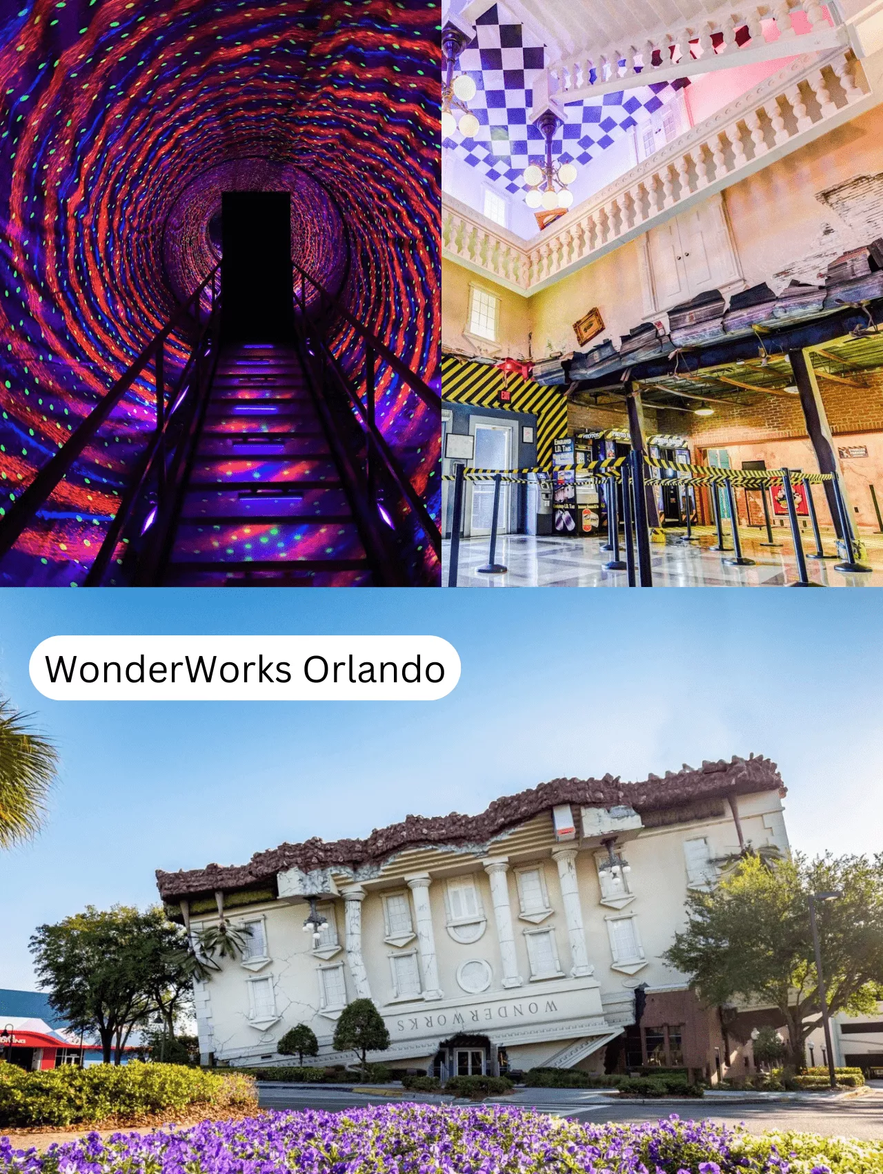 Things To Do In Orlando – Experience WonderWorks Orlando with hands-on science exhibits and an upside-down building.