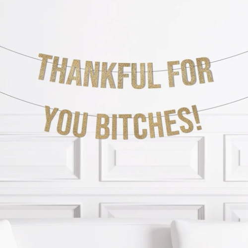 thankful for you bitches banner